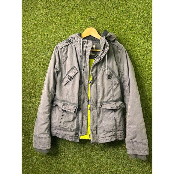 Aritzia TNA Platoon Military Utility Hooded Jacket Lightweight Cotton Blend Sz S - Picture 4 of 13